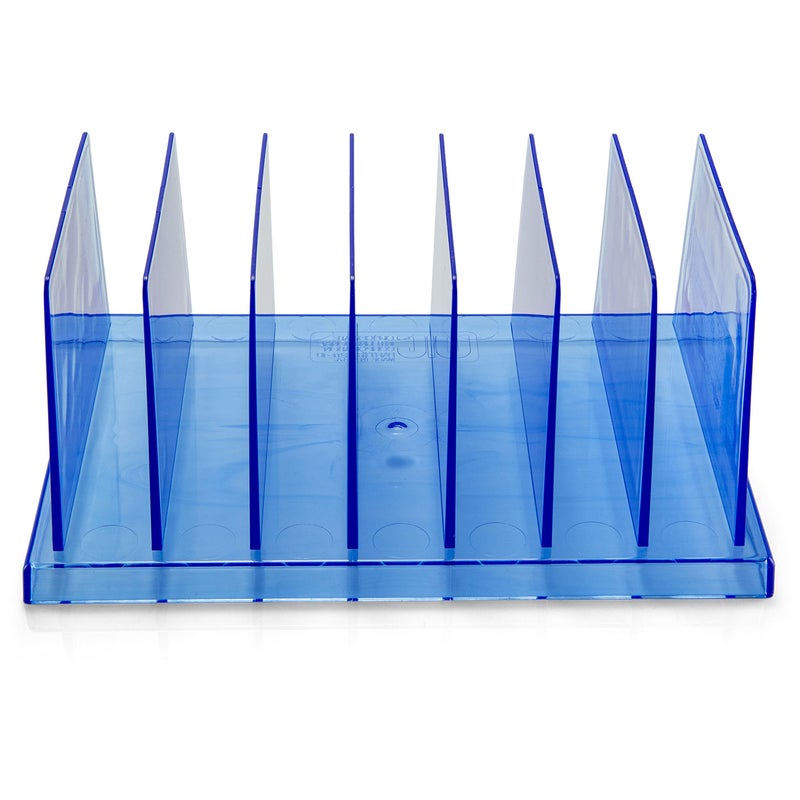Officemate Blue Glacier Standard Sorter, 7 Compartments, Transparent Blue (23214) - Image 5
